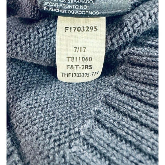 Tommy Hilfiger Boys‎ Sweater Sz XL 20 Navy Blue Pullover Fleece Raglan Sleeves - Picture 6 of 7